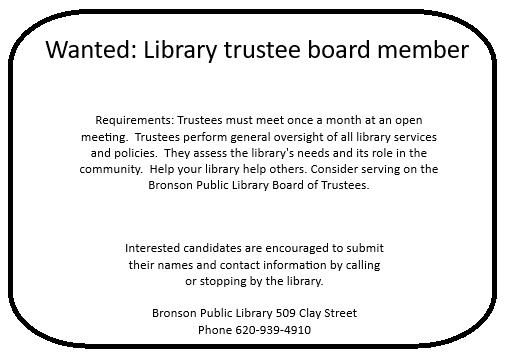 Bronson KS Public Library